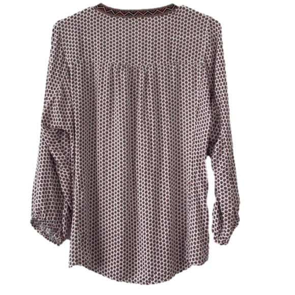 DANIEL Rainn boho aztec peasant style pull over blouse size M - Picture 6 of 11